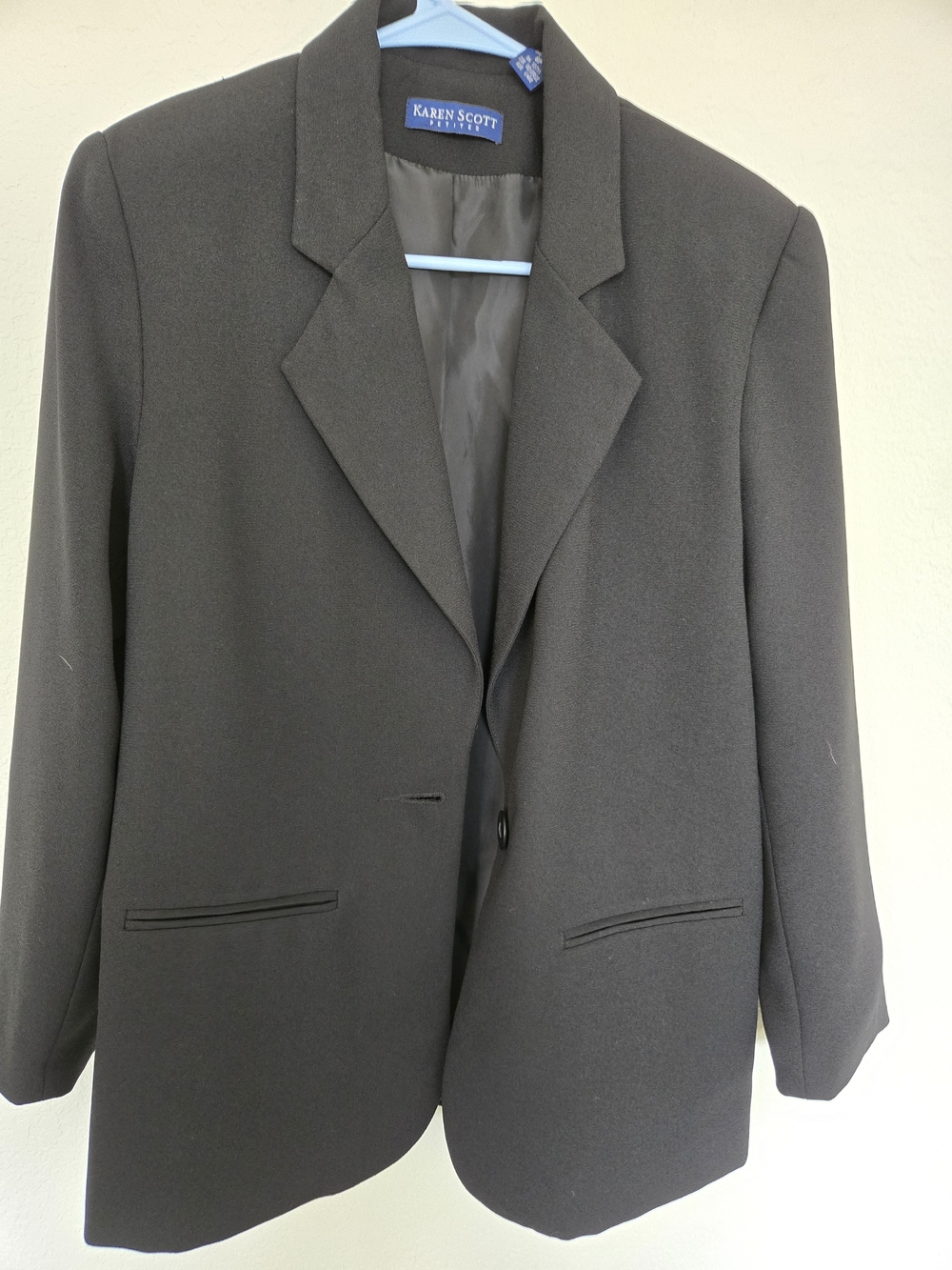 Karen Scott Charcoal Black Women's Blazer Jacket